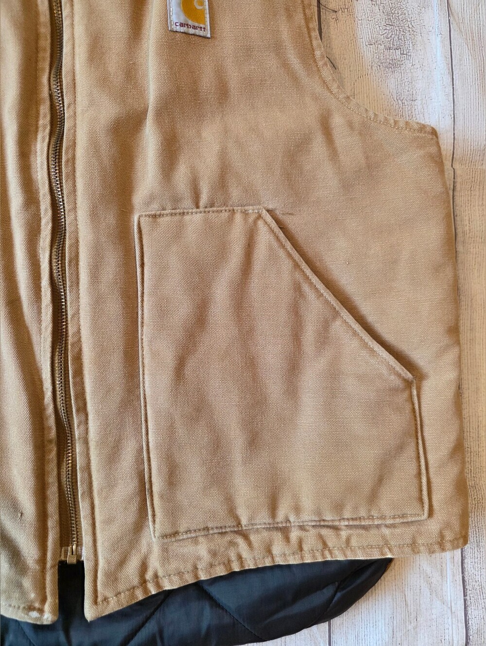 Carhartt Men's Size XL Vintage VQ186 Made In USA Full Zip Vest Quilted Lining - Picture 4 of 11